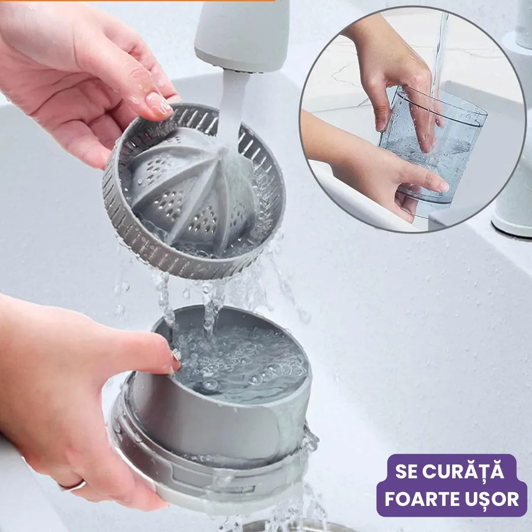Storcator de citrice electric, portabil, incarcare USB, usor de curatat, alb/verde
