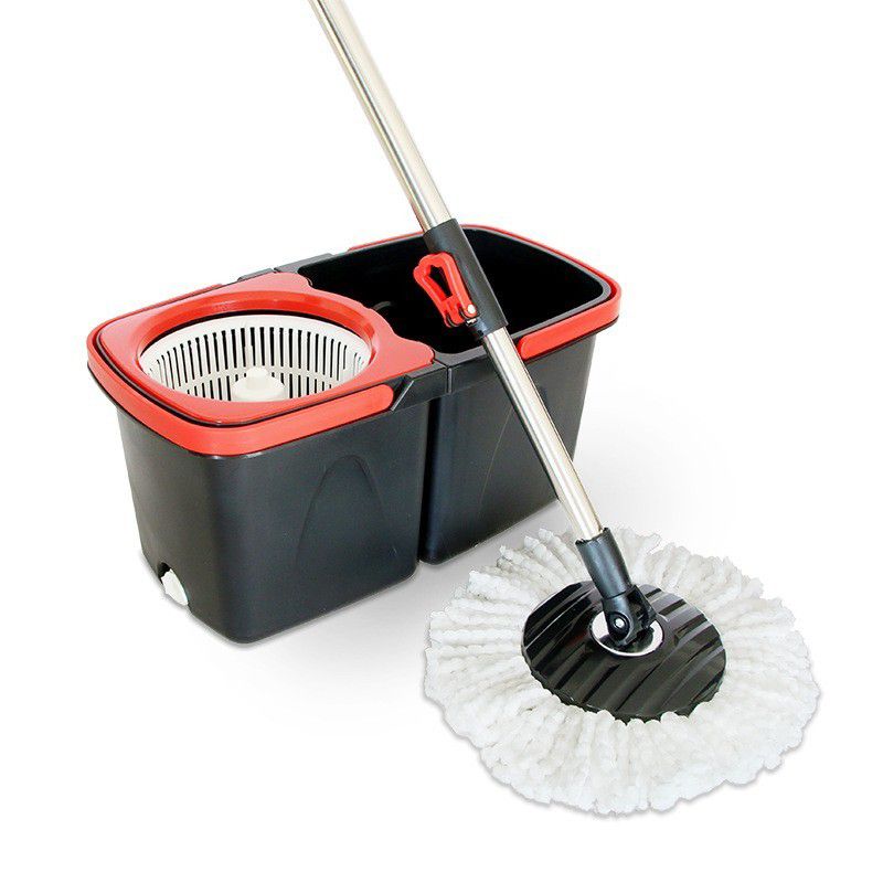 Set Mop Rotativ, Cuva din Inox, 5 Rezerve