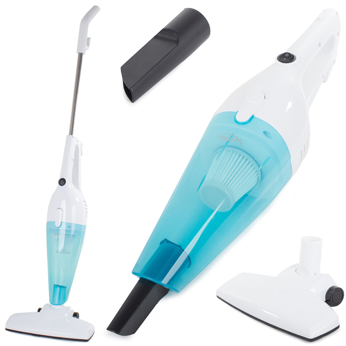Aspirator Portabil 2în1 cu Filtru HEPA – 600W, Alb/Albastru