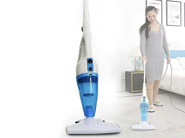Aspirator Portabil 2în1 cu Filtru HEPA – 600W, Alb/Albastru