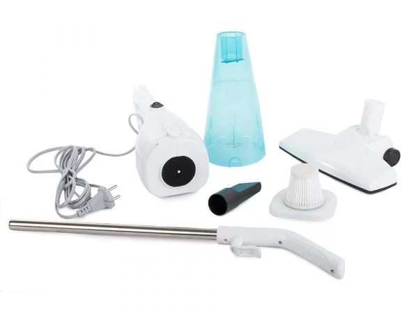 Aspirator Portabil 2în1 cu Filtru HEPA – 600W, Alb/Albastru